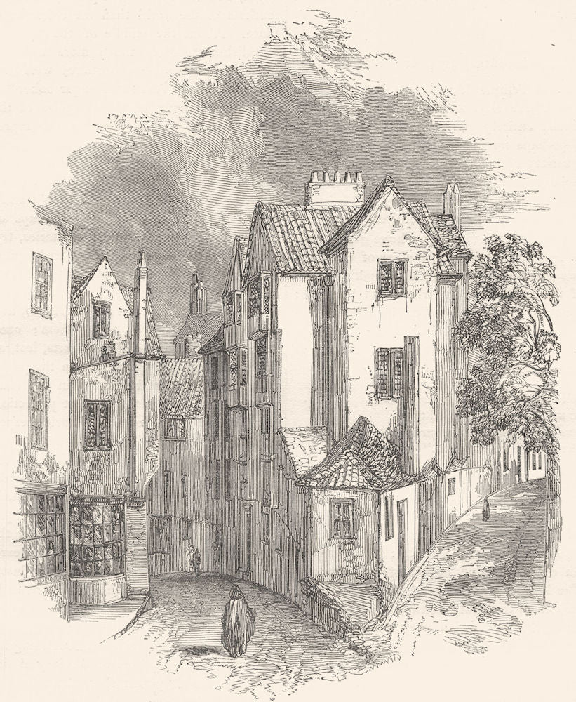 BRISTOL. Steep Street 1850 old antique vintage print picture